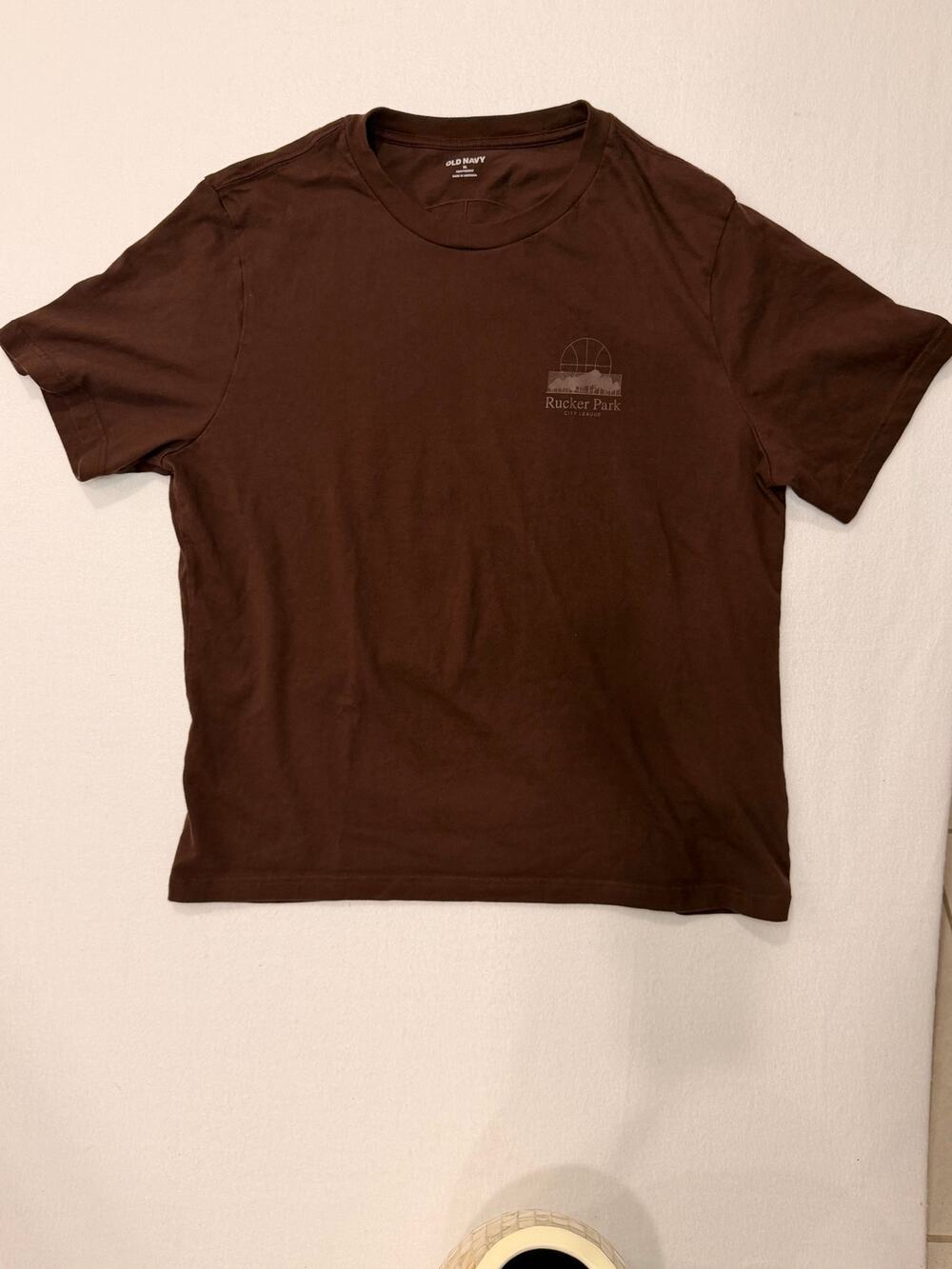 Vintage Old Navy Rucker Park Heavyweight T-Shirt Brown Embroidered Men’s XL